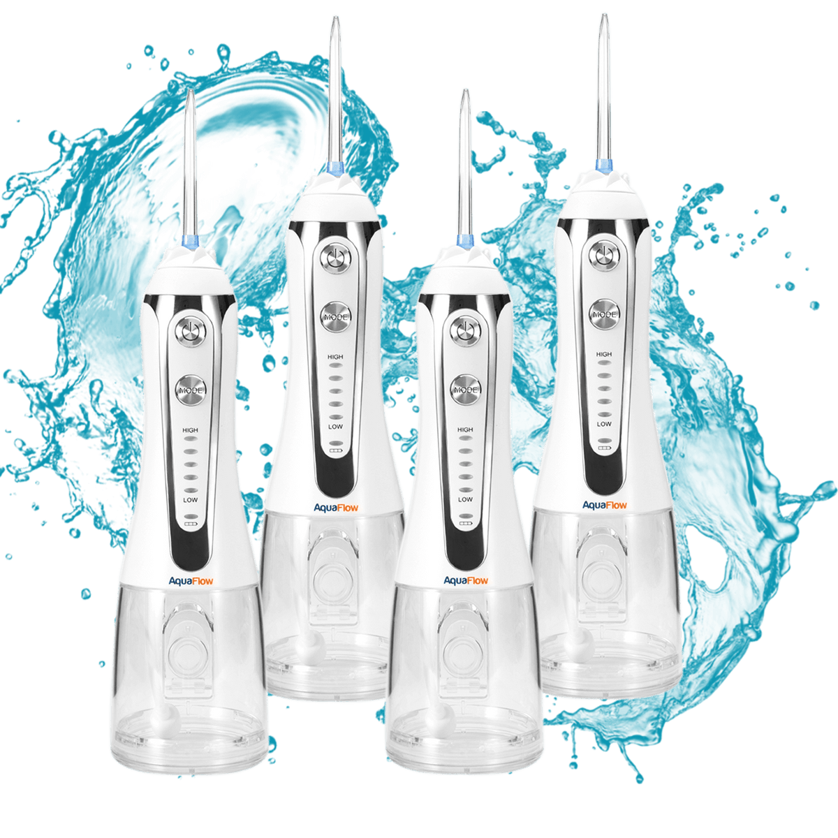 4x Professional Cordless Water Flosser 2021 Upgraded Water Pick FlossMates